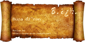 Buza Áron névjegykártya
