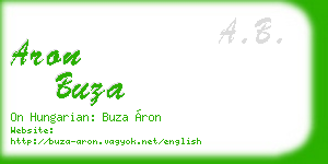 aron buza business card