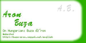 aron buza business card